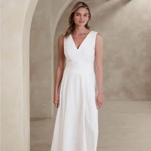 Banana Republic Linen Blend Maxi Dress NWT